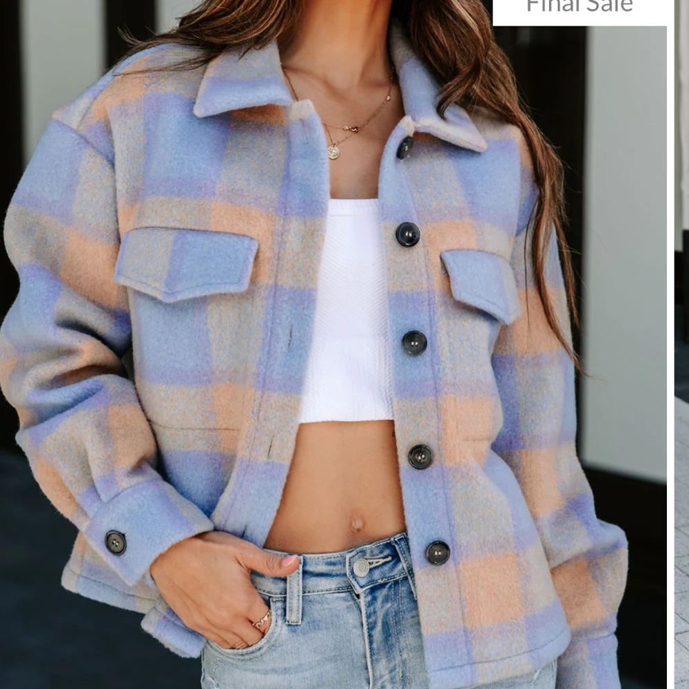 ALL SNUGGLED UP PLAID
JACKET New Size small